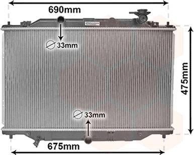 Радіатор охолодження MAZDA CX-5 (вир-во) Van Wezel 27002270