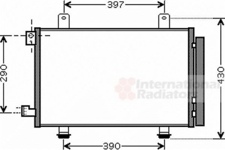 Радіатор кондиціонера SX4/SEDICI ALL 05- (вир-во) Van Wezel 52005090