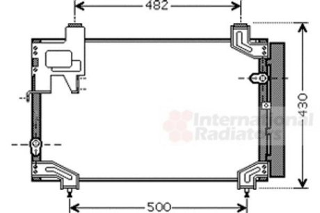 Радіатор кондиціонера Van Wezel 53005394