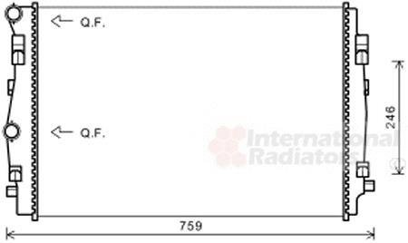 Радіатор охолодження GOLF VII 1.4TSI/2.0TDI (вир-во) Van Wezel 58002344 (фото 1)