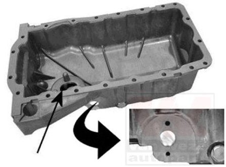 Піддон, масляний картера двигуна VAG Golf, Bora, A3 1.8+Sens. (вир-во Wan Wezel) Van Wezel 5888073