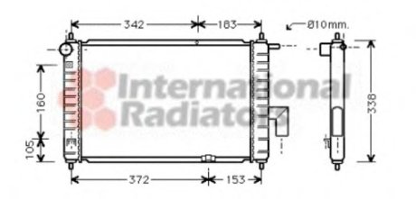 Радіатор охолодження двигуна MATIZ 2 0.8 MT +-AC 01- Van Wezel 81002046 (фото 1)