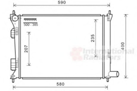 Радіатор охолодження RIO/ACCENT MT 11- (вир-во) Van Wezel 82002277