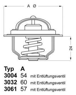 Термостат, охлаждающая жидкость WAHLER 300488D1