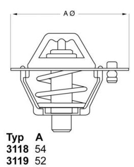 Термостат FORD; HONDA; MAZDA; MITSUBISHI (вир-во) WAHLER 3119.88D3