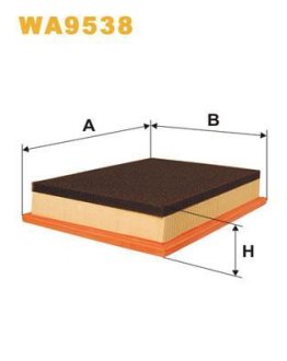Фільтр повітряний WIX FILTERS WA9538