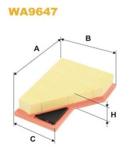 Фільтр повітряний WIX FILTERS WA9647