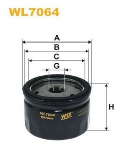 Фільтр оливний WIX FILTERS WL7064