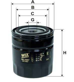 Фільтр масляний WIX FILTERS WL7097