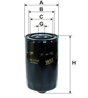 Фильтр масляный VW T4 2.4, 2.5TD (90-03), LT 28, 31,35 WIX WIX FILTERS WL7133