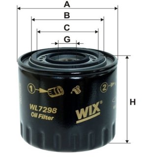 Фільтр масляний WIX FILTERS WL7298