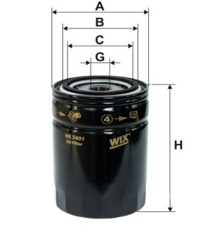 Фильтр масла WIX FILTERS WL7401