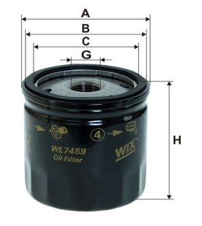 Фильтр масла WIX FILTERS WL7459