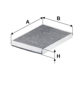 Фильтр салона (угольный) AUDI A4 (8W), A5 + A5 Cabriolet (F5), Q5 II (FY), Q7 (4M) WIX WIX FILTERS WP2169