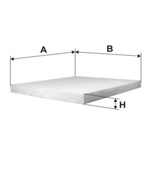 Фильтр салона Huyndai Tucson, Solaris 04-/ Kia Carens, Rio 01- A=226. B=203. H=17 WIX WIX FILTERS WP9302