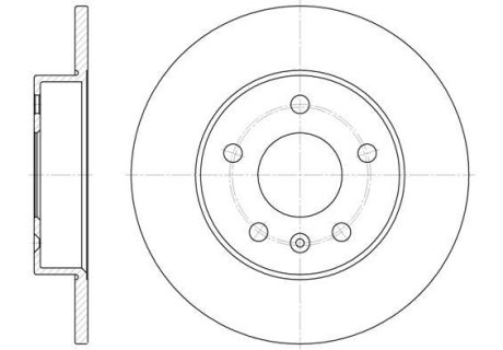Диск тормозной задн. (Remsa) Opel Astra G H Zafira A B / Meriva A B WOKING D6578.00