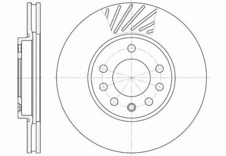 Диск тормозной перед. (Remsa) (кратно 2 шт.) Opel Astra G H Zafira A / Meriva A / Combo C WOKING D6584.10