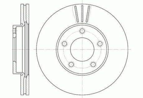 Диск тормозной перед. (Remsa) (кратно 2 шт.) Mazda 3 I II 1,3-2,0i / Mazda 5 I II WOKING D6671.10