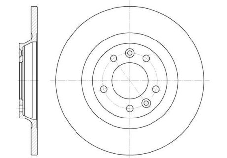 Гальмівний диск (задній) CITROËN C5/PEUGEOT 407/508/607/RCZ 1.6-3.0 04- WOKING D6690.00