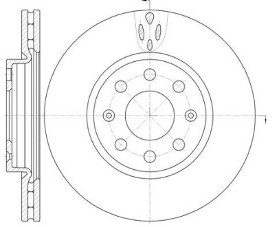 Диск тормозной перед. (Remsa) (кратно 2 шт.) Opel Corsa D E / Punto 08> 13> WOKING D6981.10