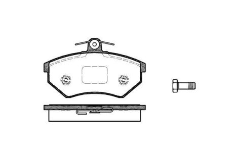 Гальмівні колодки пер. Audi 100/80/A4/Caddy/Cordoba (85-04) WOKING P0343.40