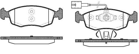 Колодки тормозные диск. перед. (Remsa) Fiat 500 0.9 07-,Fiat 500 c 0.9 09-,Fiat Grande punto 1.4 05- WOKING P0723.52