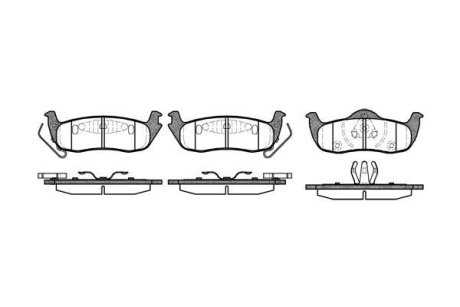 Колодки тормозные диск. задн. (Remsa) Jeep Commander 3.0 05-10,Jeep Commander 3.7 05-10 WOKING P10063.10
