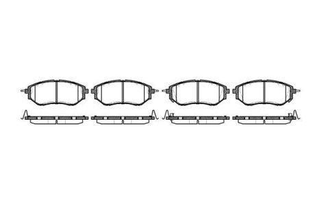 Гальмівні колодки пер. Subaru Legacy IV/Outback 03- (akebono) WOKING P10373.02