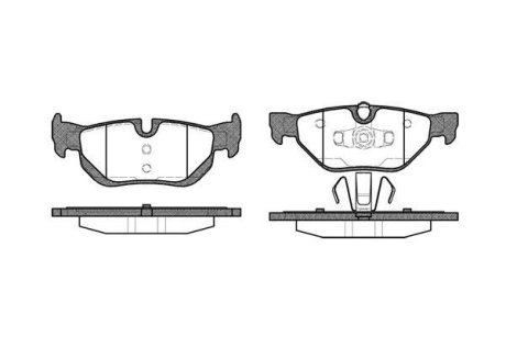 Колодки гальмівний диск. задн. (Remsa) Bmw 1 1.6 06-12,Bmw 1 2.0 03-13,Bmw 1 2.0 06-12 WOKING P10453.00 (фото 1)