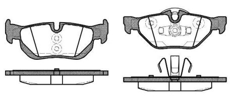 Колодки тормозные диск. задн. (Remsa) Bmw 1 2.0 06-12,Bmw 1 2.0 07-13,Bmw 1 2.0 08-13 WOKING P10453.10