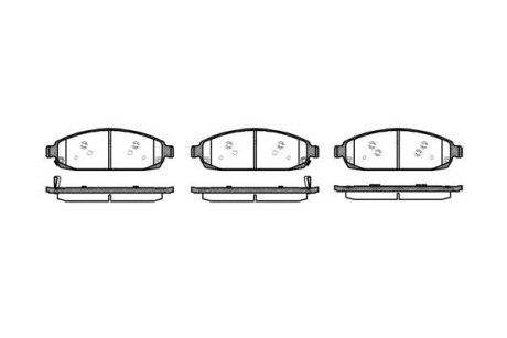 Колодки тормозные диск. перед. (Remsa) Jeep Grand Cherokee 05>10 WOKING P10733.02