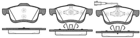 Гальмівні колодки пер. Doblo 10- (диск 305mm)(155.2x69.08x20.3) WOKING P10833.01