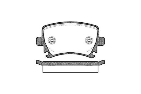 Гальмівні колодки зад. Caddy III/Golf V/Audi A4 03- WOKING P11313.00 (фото 1)