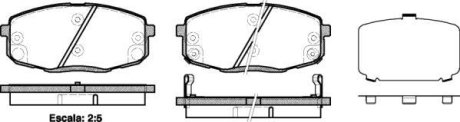 Колодки тормозные диск. перед. (Remsa) Hyundai Elantra 1.6 10-,Hyundai I30 1.4 07-11 WOKING P11383.12