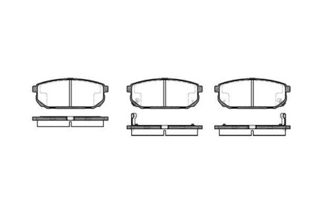 Колодки тормозные диск. задн. (Remsa) Kia Sorento i 2.4 02-,Kia Sorento i 2.5 02- WOKING P11423.02