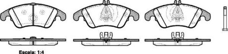 Колодки гальмівний диск. перед. (Remsa) MB C204 E212 Girling ver. WOKING P12043.00