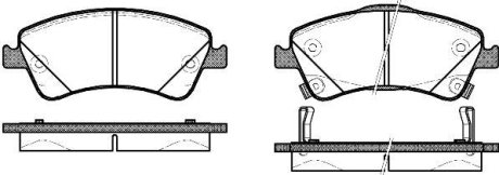 Гальмівні колодки пер. Toyota Auris 07-12 (bosch) (150,8x62,5x19,5) WOKING P12413.02