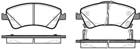 Колодки гальмівний диск. перед. (Remsa) Toyota Auris 2.0 06-12,Toyota Auris 2.0 12- WOKING P12413.12