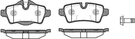 Колодки тормозные диск. задн. (Remsa) Mini Cooper, One, Clubman 08> WOKING P12443.00