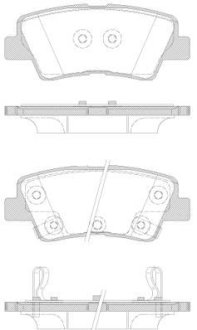 Колодки тормозные диск. задн. (Remsa) Hyundai Elantra 1.6 10-,Hyundai Elantra 1.8 10- WOKING P12623.42