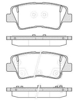 Колодки тормозные диск. задн. (Remsa) Ssang Yong Korando 10> / Toyota Auris 12> / Hyundai i20 15>, i30 11> 15> Elantra 15> / Sonata 05> / Grand WOKING P12623.52