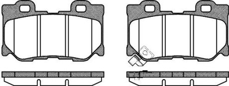 Колодки тормозные диск. задн. (Remsa) Infiniti Fx 3.0 08-,Infiniti Fx 3.5 02-08 WOKING P12653.01