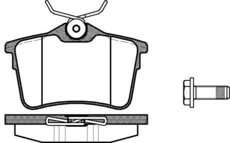 Колодки тормозные диск. задн. (Remsa) Citroen Berlingo 1.6 08-,Citroen Berlingo Electric 08- WOKING P12823.00