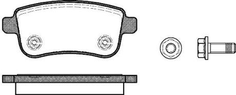 Гальмівні колодки зад. Megane III/Fluence 08- WOKING P12873.00