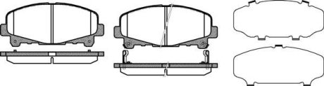 Колодки гальмівний диск. перед. (Remsa) Honda Accord 08> 15> WOKING P12903.02