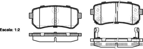 Гальмівні колодки зад. Accent/Ceed/Cerato/Creta/i20 (05-21) WOKING P13093.02