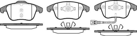 Колодки гальмівний диск. перед. (Remsa) Audi Q3 1.4 11-,Audi Q3 2.0 11-,Seat Alhambra 1.4 10- WOKING P13193.21 (фото 1)