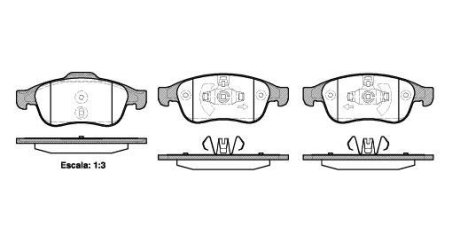 Гальмівні колодки пер. Megane 09-/Duster 10-/Dokker 13- WOKING P13483.10