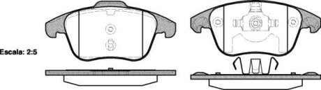 Гальмівні колодки пер. Citroen C4 Picasso 06-/Peugeot 5008 09- (ATE) WOKING P13493.00