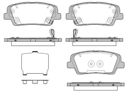 Колодки гальмівний диск. задн. (Remsa) Hyundai Santa fe iii 2.0 12-,Hyundai Santa fe iii 2.2 12- (P13743.09) WOKING P1374309